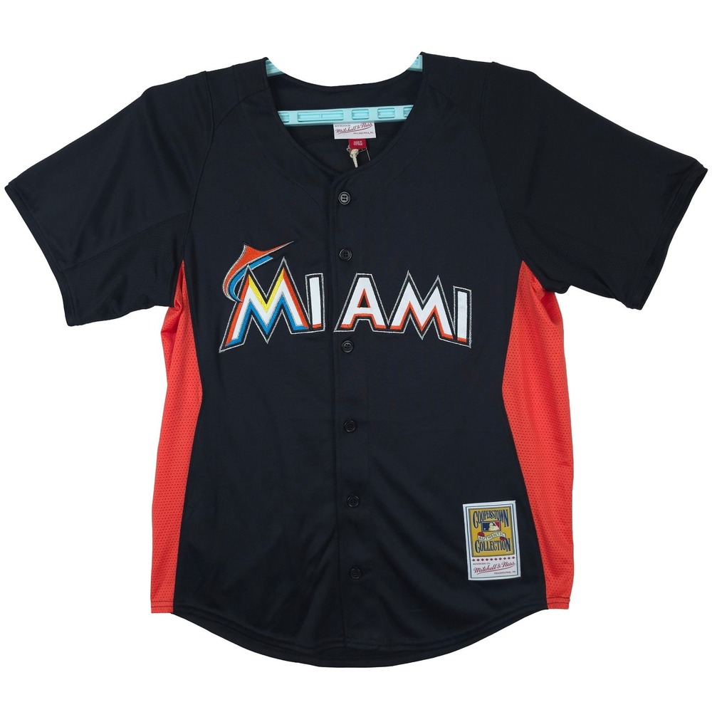Authentic Jose Fernandez Marlins Mitchell & Ness MLB Medium BP Jersey Black NWT